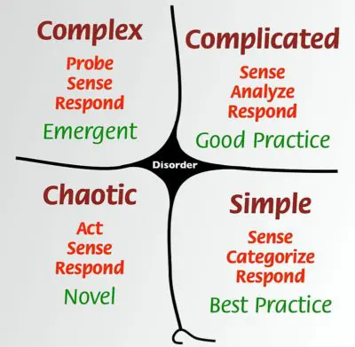 Desorden: Complejo, Complicado, Caótico, Simple